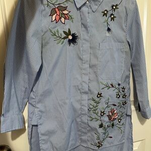 Zara Blue Striped women